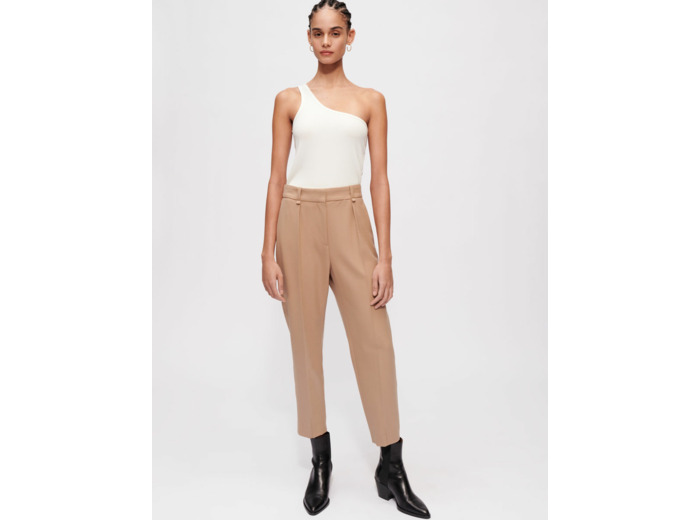 Pantalon tailleur à plis