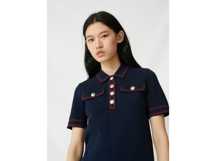 Pull à manches courtes style polo