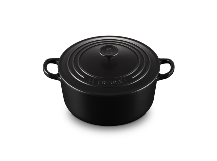 Cocotte ronde 22cm en fonte émaillée noire