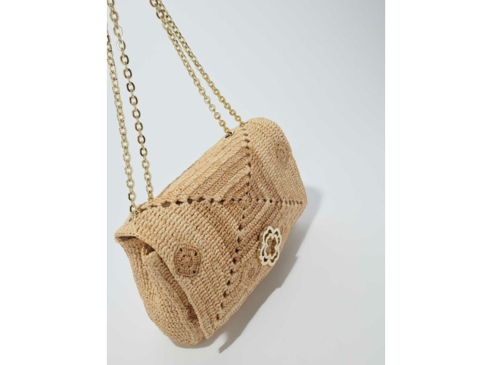 Sac clover raphia fait à la main