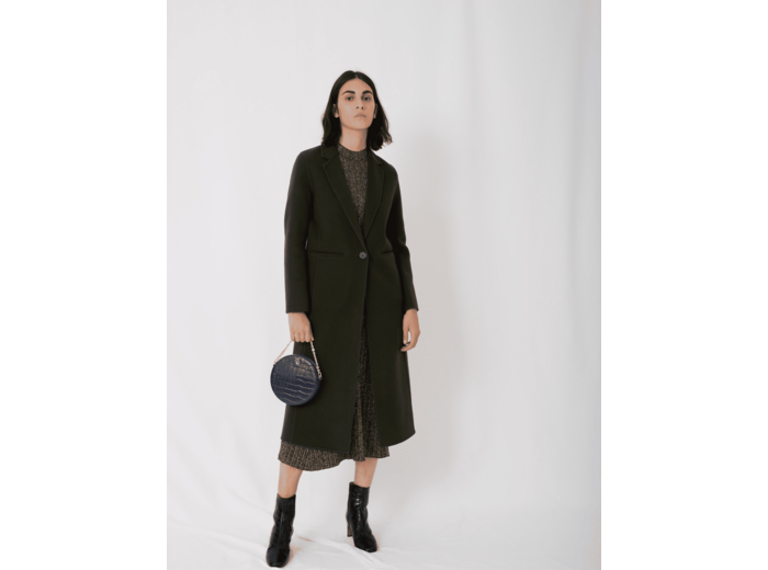 Manteau long en double face