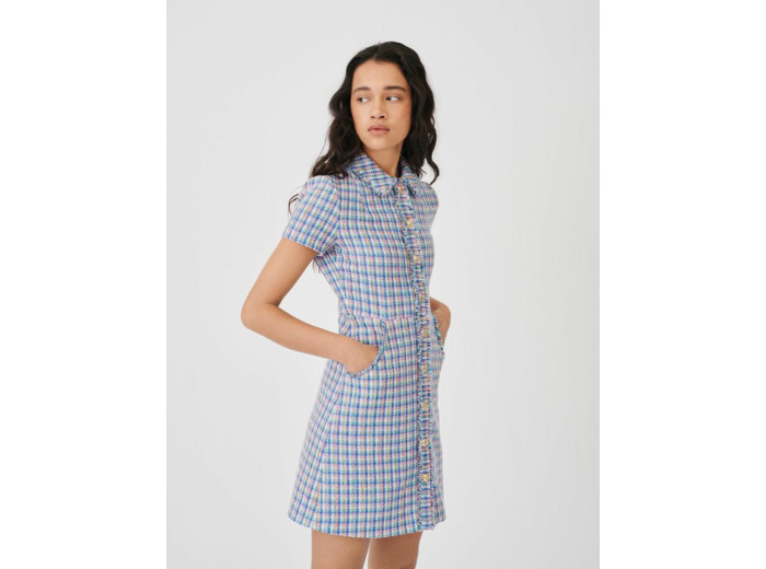 Robe façon tweed multicouleurs