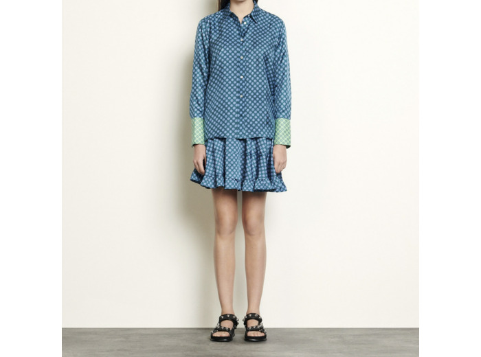 Chemise en soie imprimée