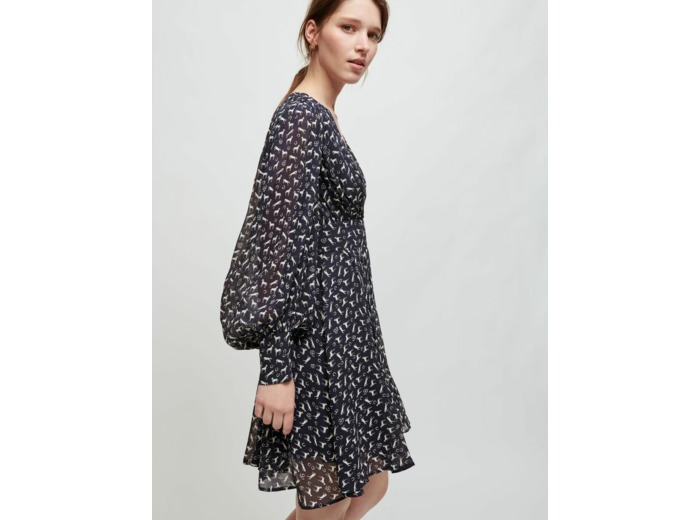 Robe en mousseline imprimée chevaux