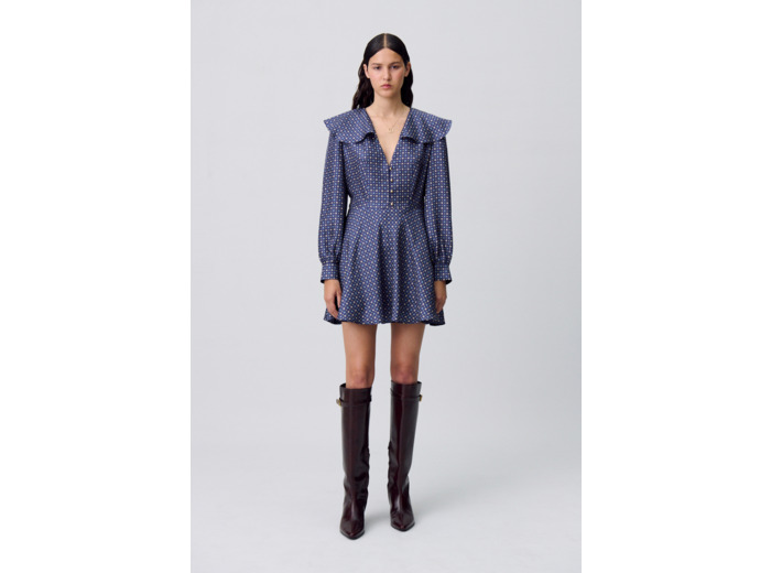 Robe courte soie imprimée