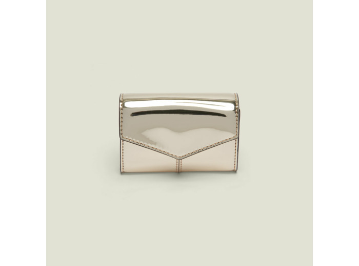 Porte-monnaie en cuir effet miroir