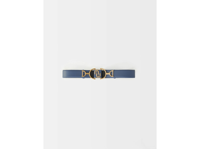 Ceinture en cuir embossé crocodile