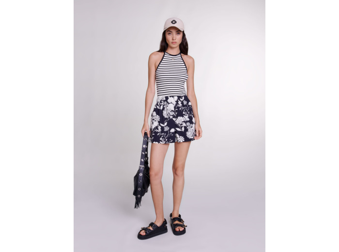 Short imprimé en coton