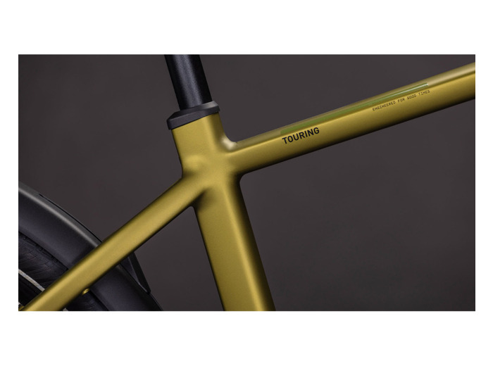 Vélo trekking électrique TOURING HYBRID PRO 800 Kaki/Noir