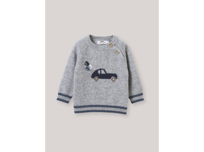 PULL INTARSIA VOITURE