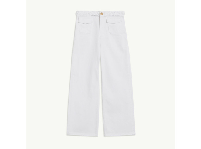 Jean à ceinture tressée