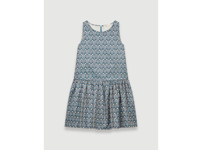 Robe trapèze en jacquard lurex
