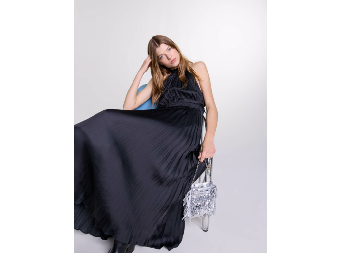 Sac M mini en sequins argents