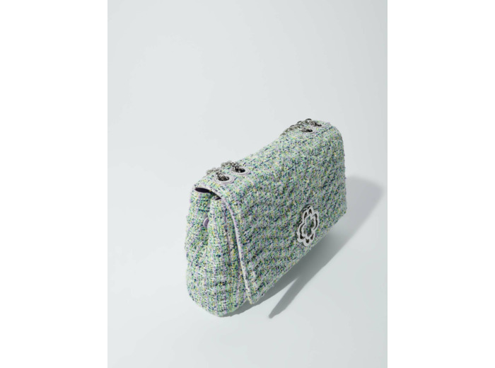 Sac clover à chaînes en tweed