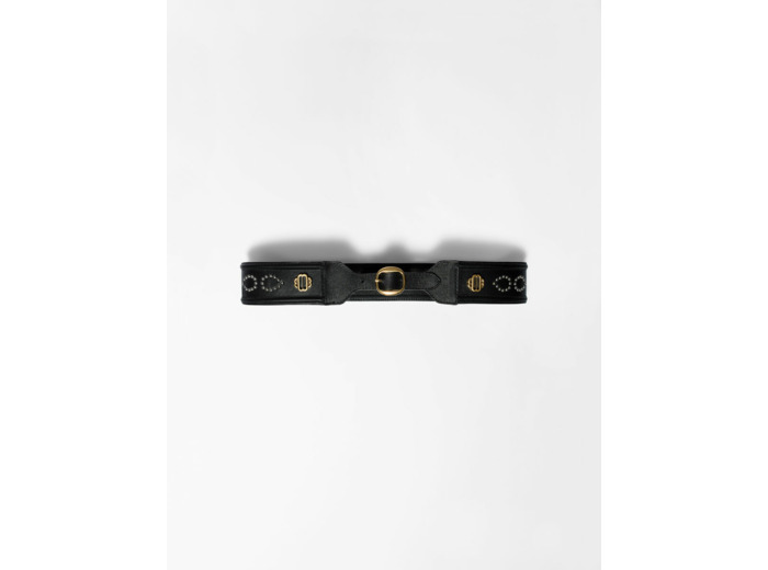 Ceinture large en cuir