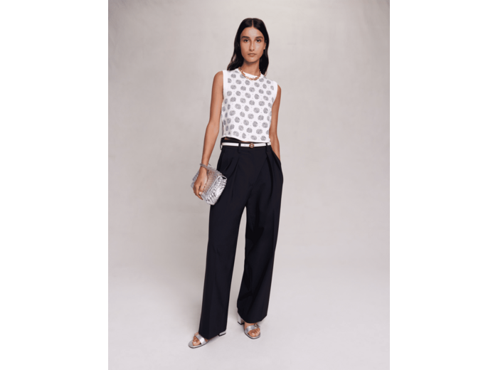 Pantalon large avec ceinture