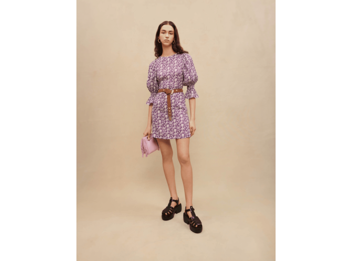 Robe courte imprimé fleuri