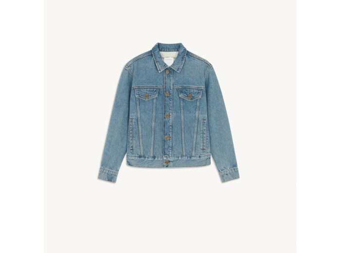 Veste en jean à doublure imprimée