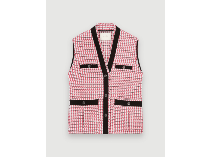 Veste sans manches façon tweed