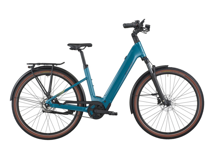Vélo urbain/trekking électrique E-HORIZON TOUR 20 BELT WAVE Bleu