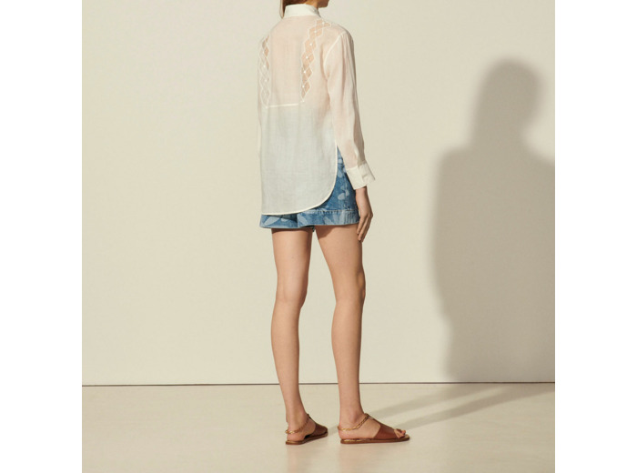 Chemise avec galons ajourés