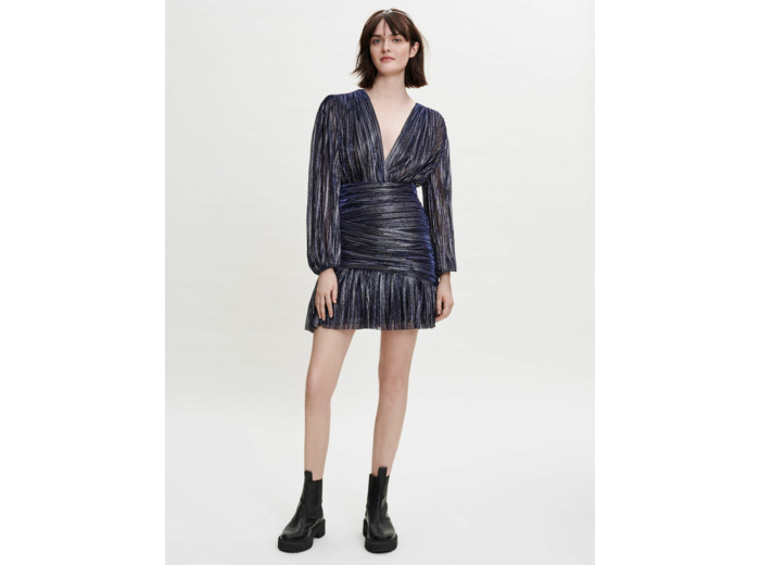 Robe en lamé entièrement drapée