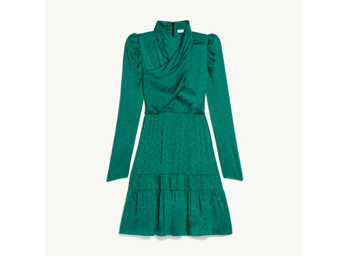 Robe courte en jacquard