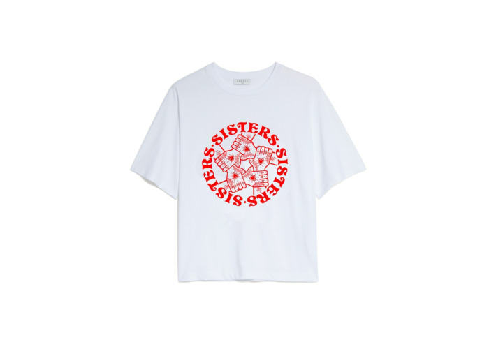 T-shirt avec print contrasté