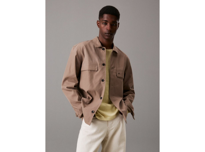 CHEMISE OVERSHIRT EN MELANGE COTON BOXY