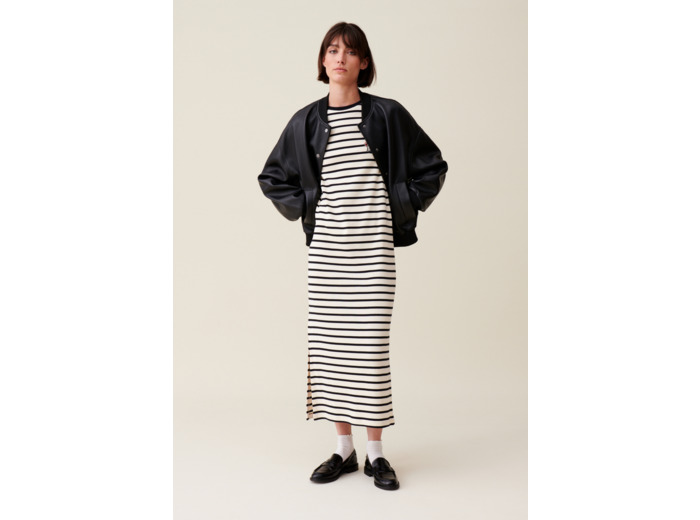 Robe Jean Toto rayée midi