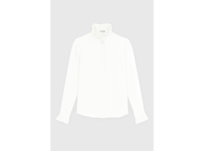 Chemise à col victorien écru