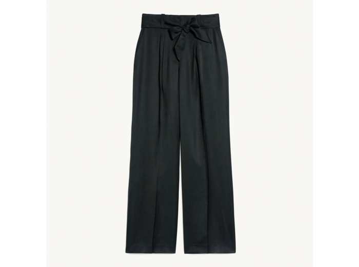 Pantalon large fluide taille haute