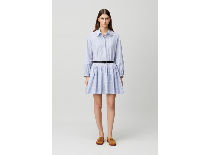 Robe babydoll à carreaux