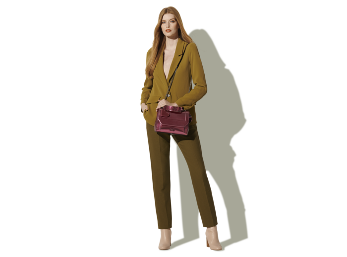 Ninon de Lancel - Sac rabat avec poignée - Moyen modèle - Cuir de vachette grainé