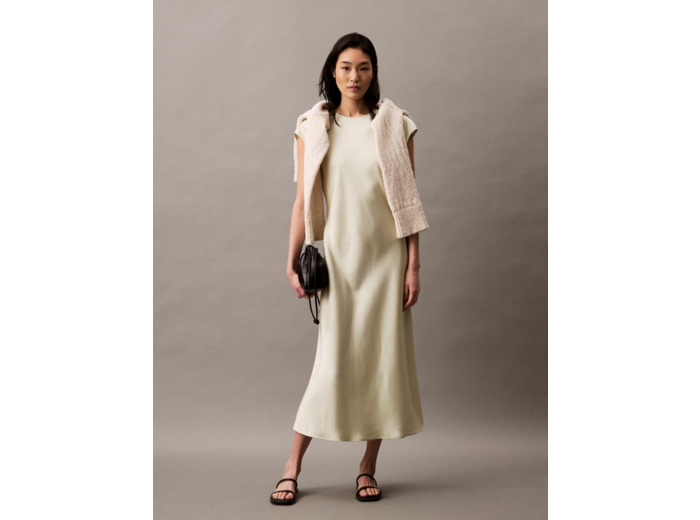 ROBE FOURREAU SATIN ÉCLAT MATTE