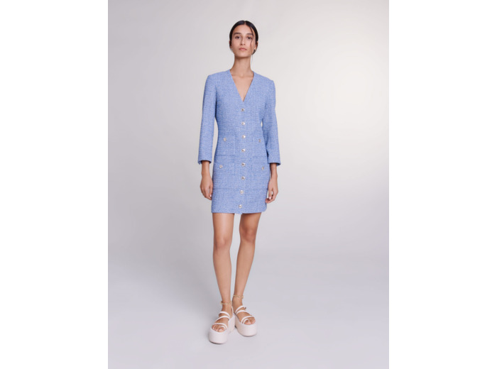 Robe courte en tweed