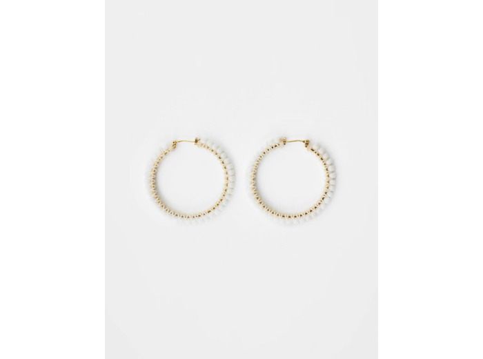 Boucles d'oreilles créoles à perles
