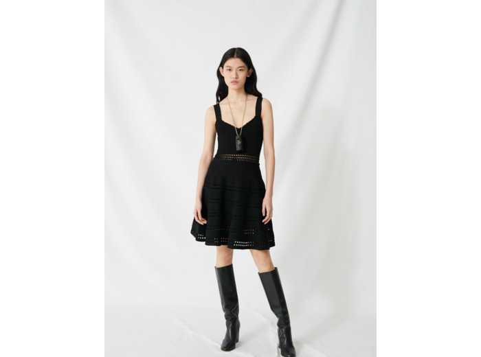 Robe patineuse en maille ajourée