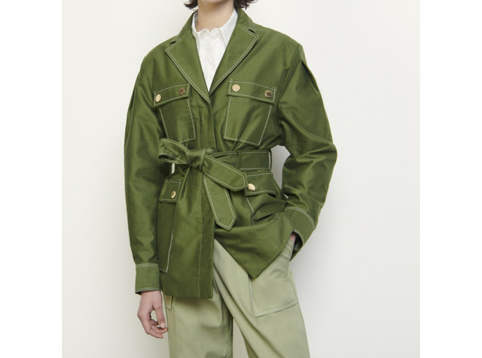 Veste en coton et pressions or