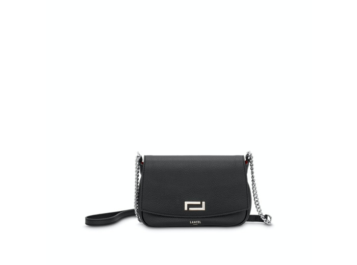 Lola de Lancel - MINI SAC CHAINE AVEC LOGO METAL - Petit Modèle - Noir