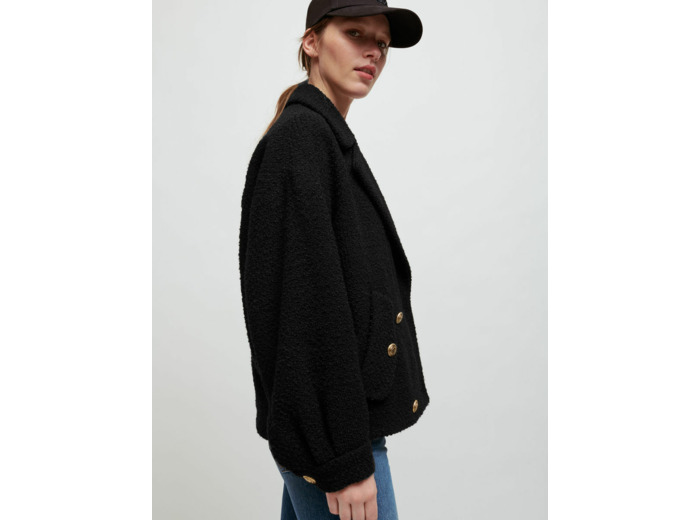 Manteau court façon tweed