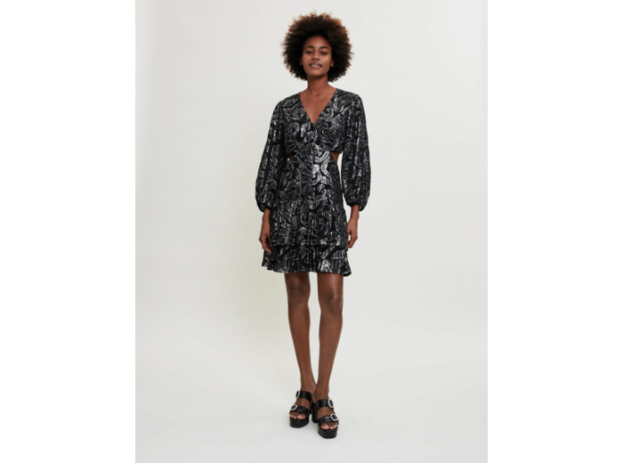 Robe en jacquard lamé