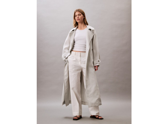 PANTALONS PLEATS EN COTON CHINO