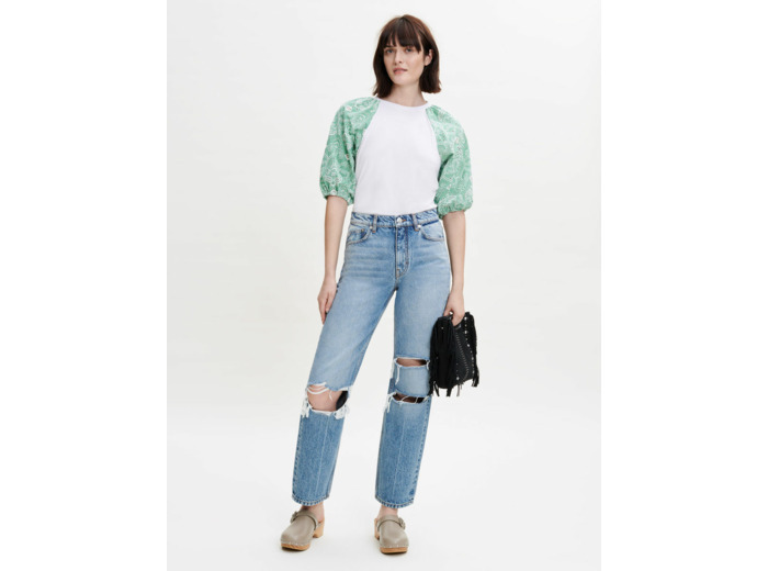 Tee-shirt en mix matière