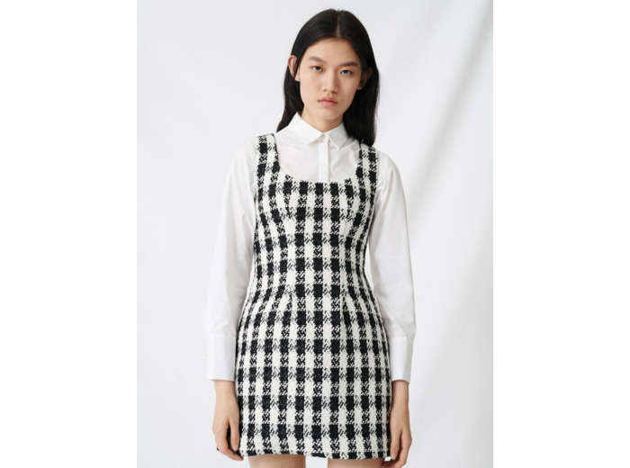 Robe sans manches façon tweed