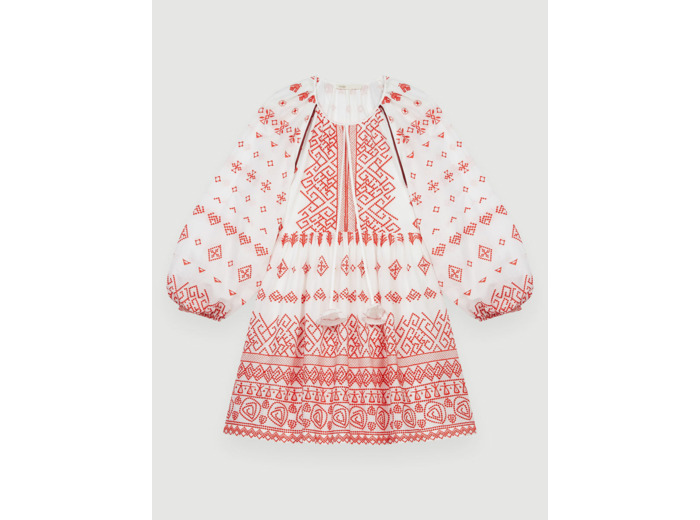 Robe entièrement brodée façon baby doll