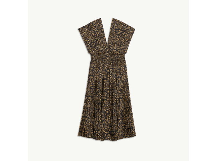 Robe longue sans manches imprimée