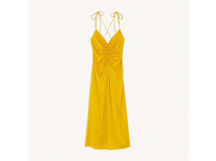 Robe midi à fines bretelles