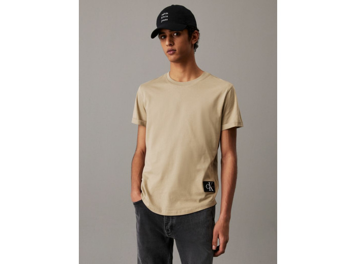 T-SHIRT EN COTON À MANCHES RETOURNÉES