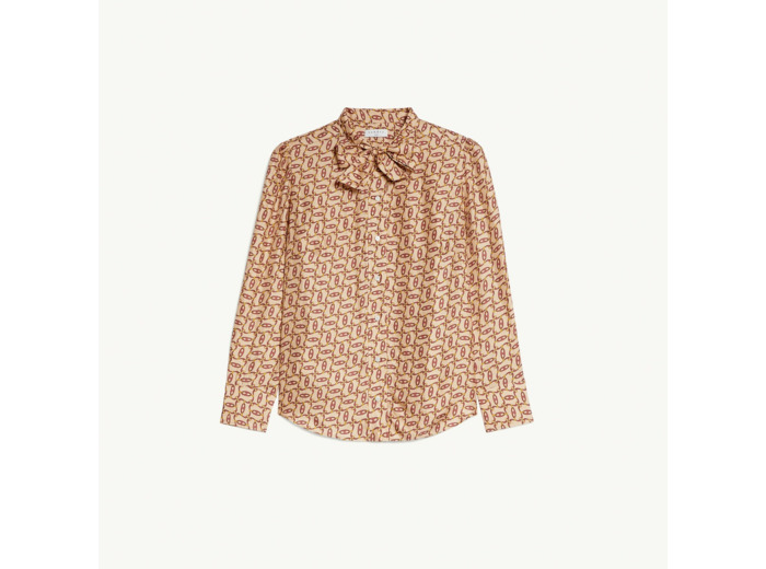Chemise imprimée avec col cravate